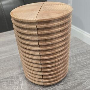 West Elm Black and Natural Modern Bookends.